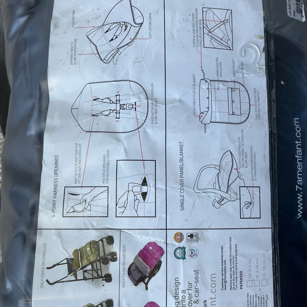 Le Sac Igloo 500 stroller or car seat blanket bunting
